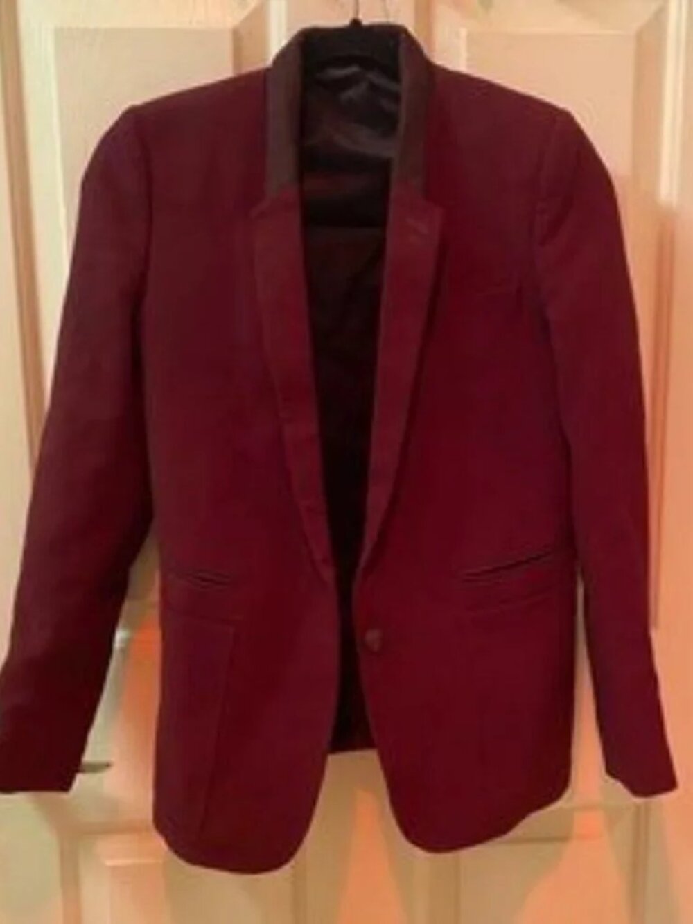 The Kooples Burgundy Skirt + Blazer Set